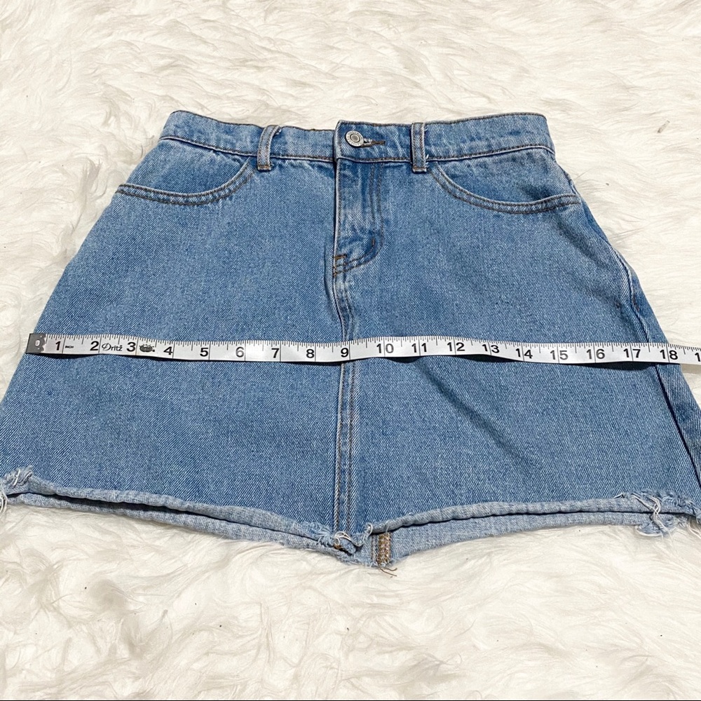 Light Blue Denim Jean Mini Skirt - Picture 4 of 6